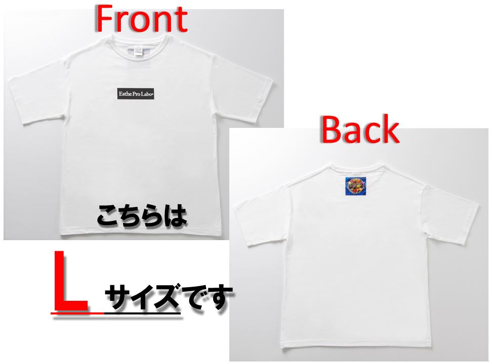 プロラボTシャツ (白地・黒ロゴ・Lサイズ)
